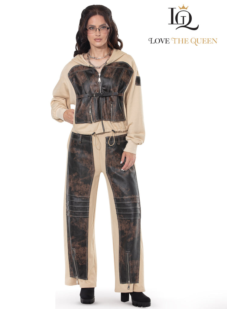 2pc. Jacket & Pant Set - Love The Queen. Style 17622