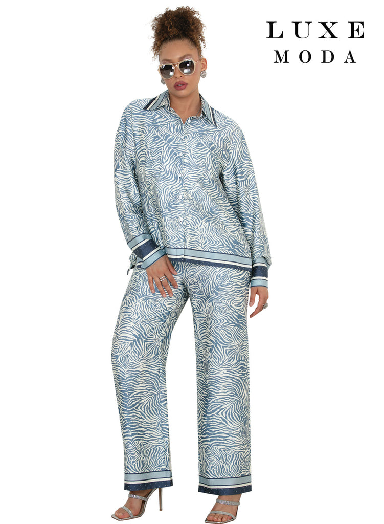 Luxe Moda, Style LM-505 - 2pc. Top & Pant Set