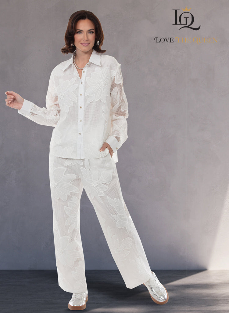 Love The Queen, Style 17646 - 2pc. Top & Pant Set