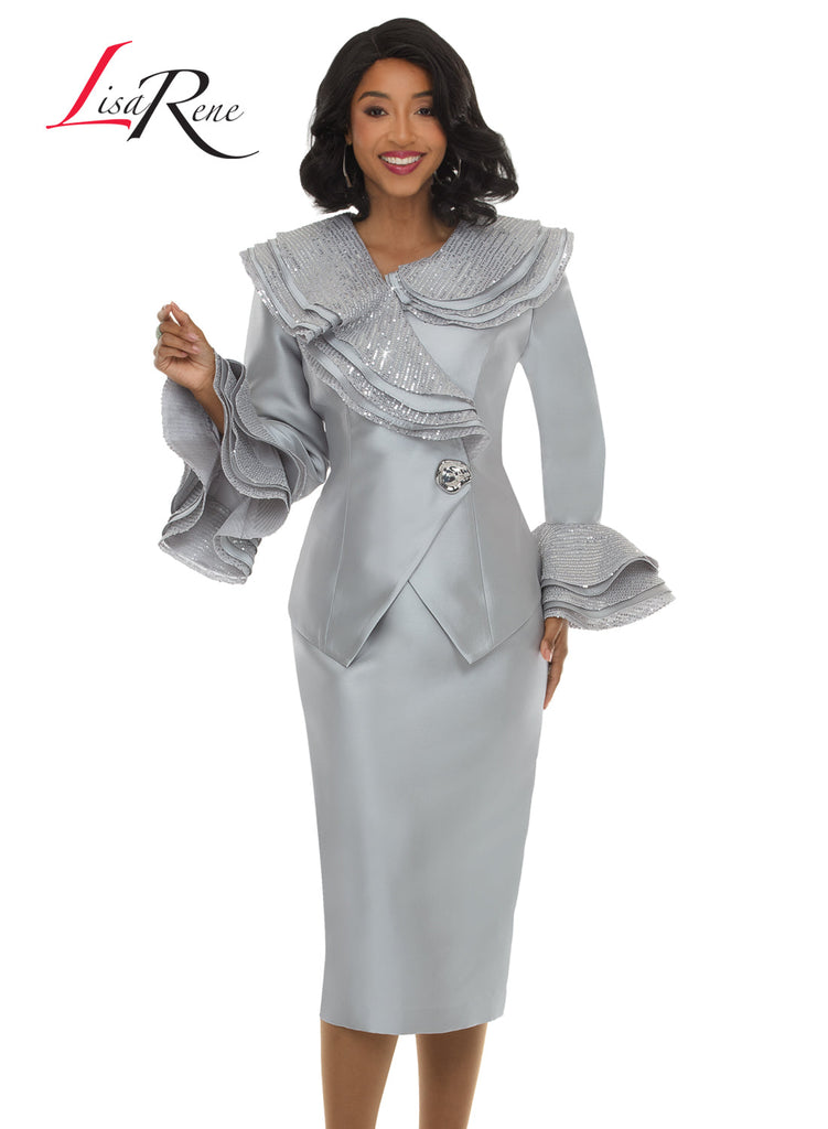 Lisa Rene'  2pc. Jacket & Skirt Set, Style 3381