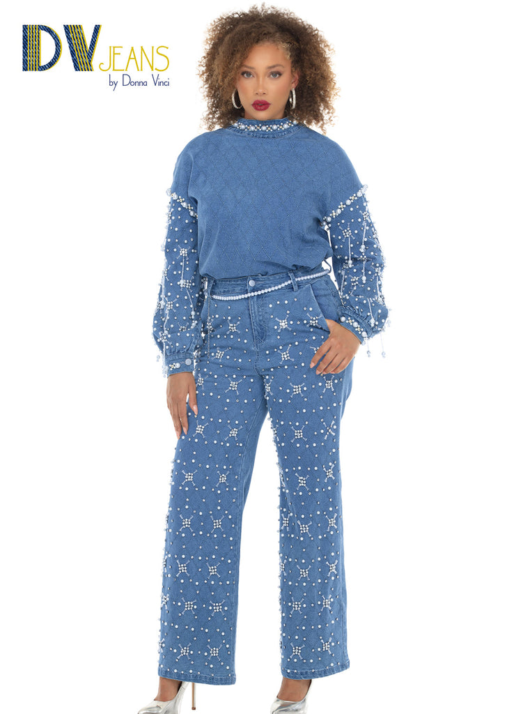Donna Vinci Jeans, Style 8522-J - Denim Top