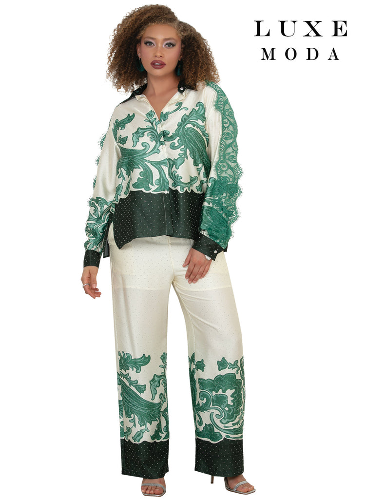 Luxe Moda, Style LM-507 - 2pc. Top & Pant Set
