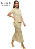Luxe Moda.  Style LM-526 - 2pc. Top & Skirt Set