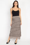 Tesoro Moda, Style 723 Long Skirt, Taupe