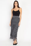 Tesoro Moda, Style 723 Long Skirt, Charcoal
