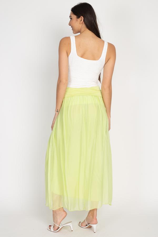 Tesoro Moda, Style 9968 Skirt, Neon Green